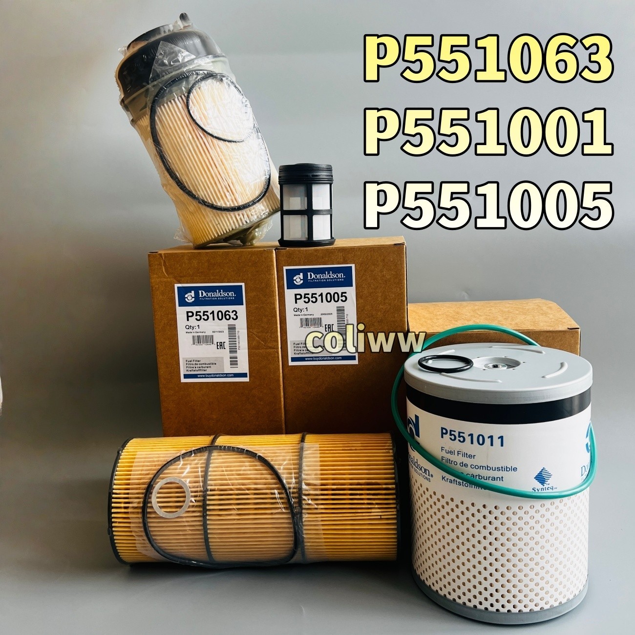 Oil & Fuel Filter Kit For Freightliner DD13 DD15 DD16 P551063 P551011 P551005