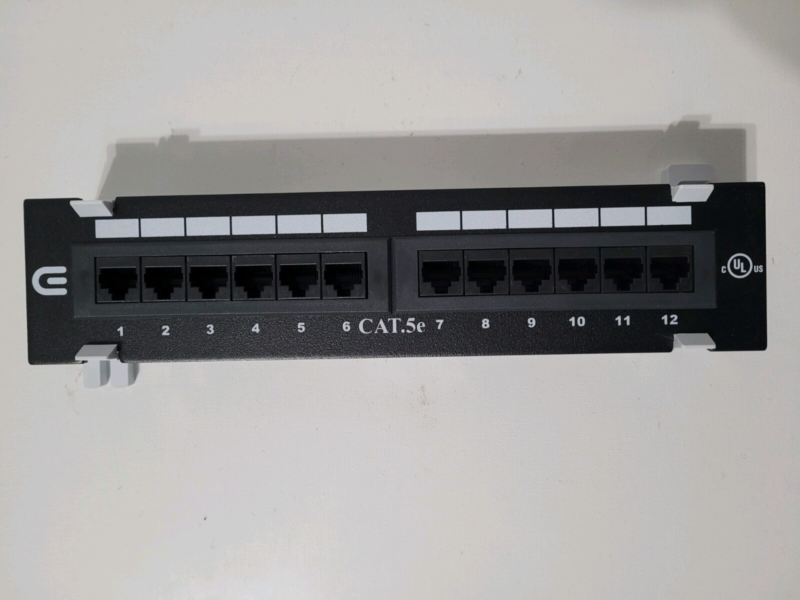 12-Port Commercial Electric Category 5eMini Patch Panel w/ 89D Mounting Bracket