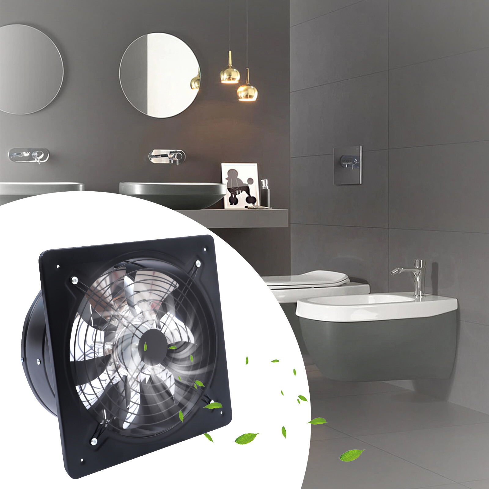 New 12" Exhaust Fan Extractor Fan Wall/Ceiling mount for Bathroom Kitchen Garage