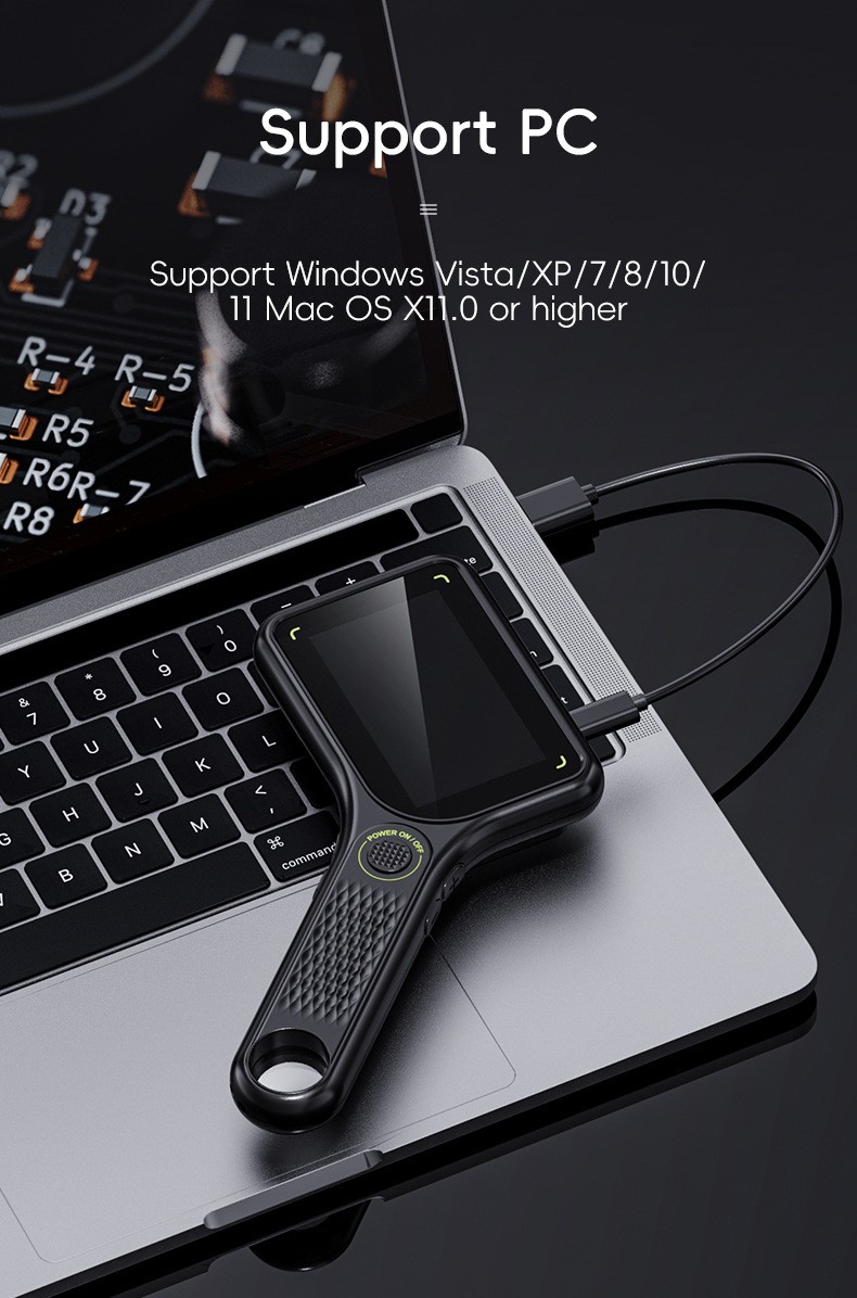 Digital Magnifier with 3inch IPS Screen 500X Magnifying Glass with Light