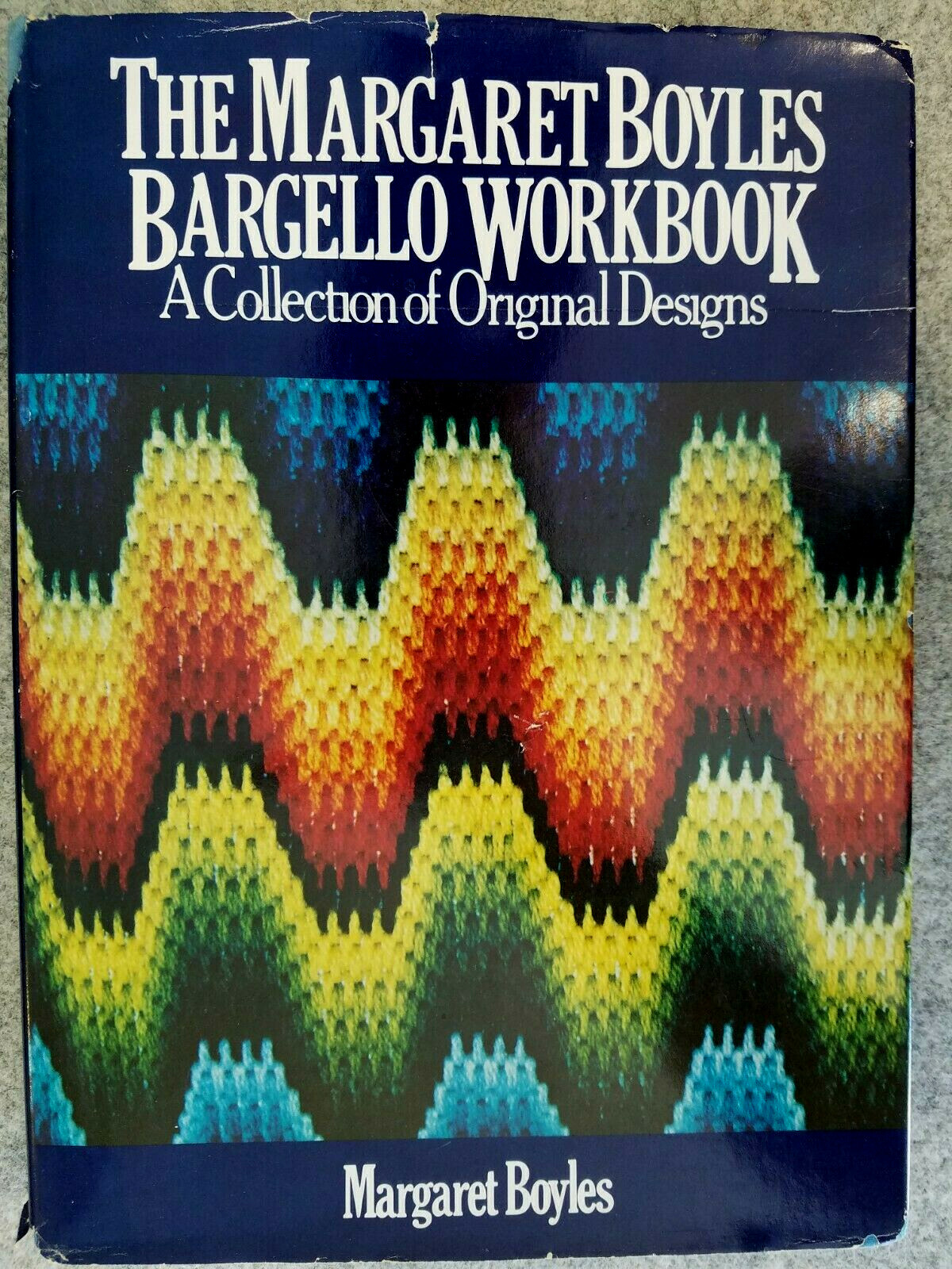 Margaret Boyles BARGELLO WORKBOOK 1976 120pg book HC/DJ Exciting Original Design