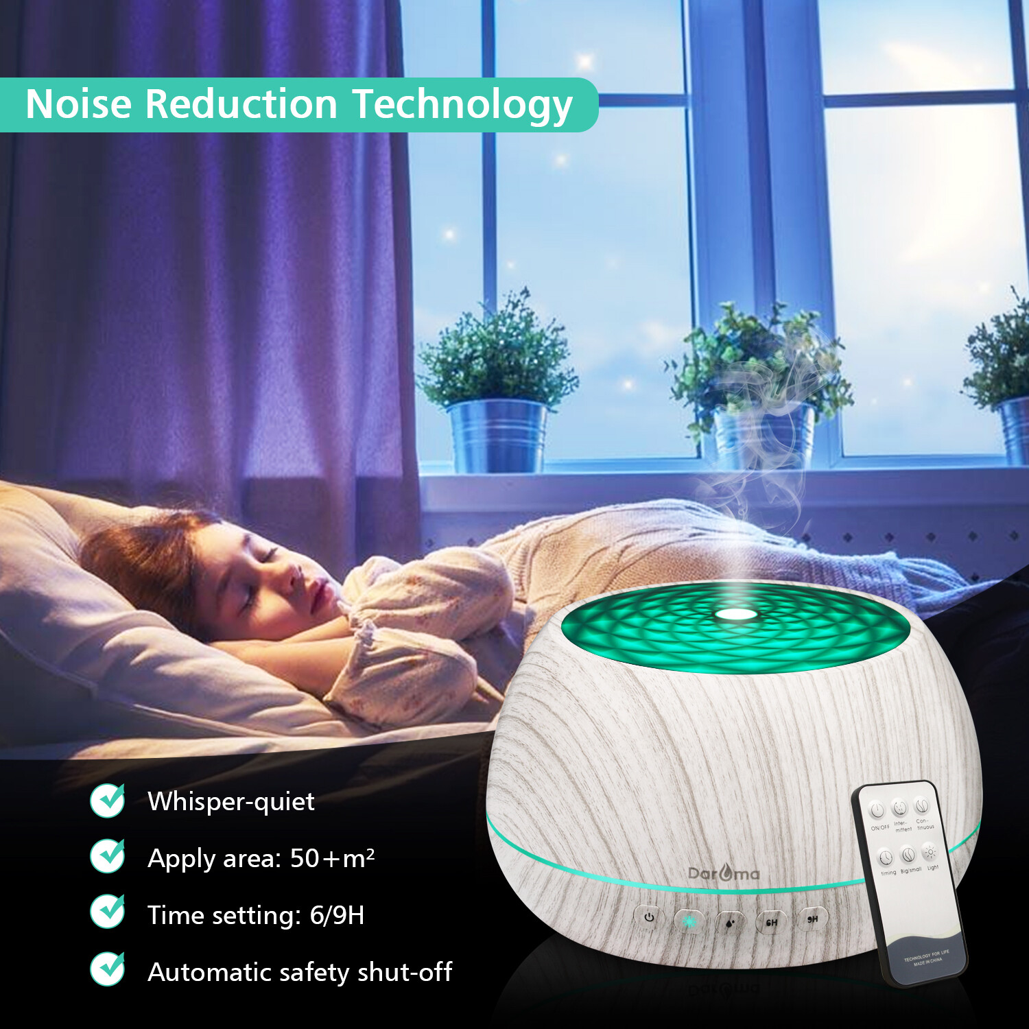 1000ml Essential Oil Diffuser, Daroma Aromatherapy Diffuser With Bluetooth Speak