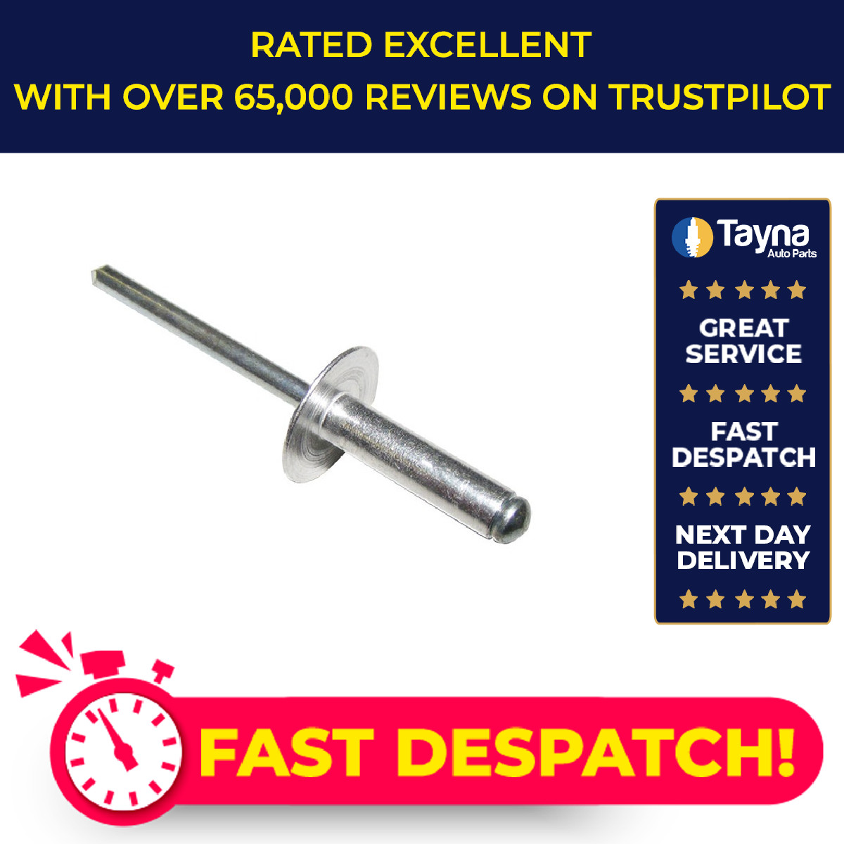 Rivets 3/16 X 5/8 75pk PPR434R Pearl Genuine Top Quality Product New