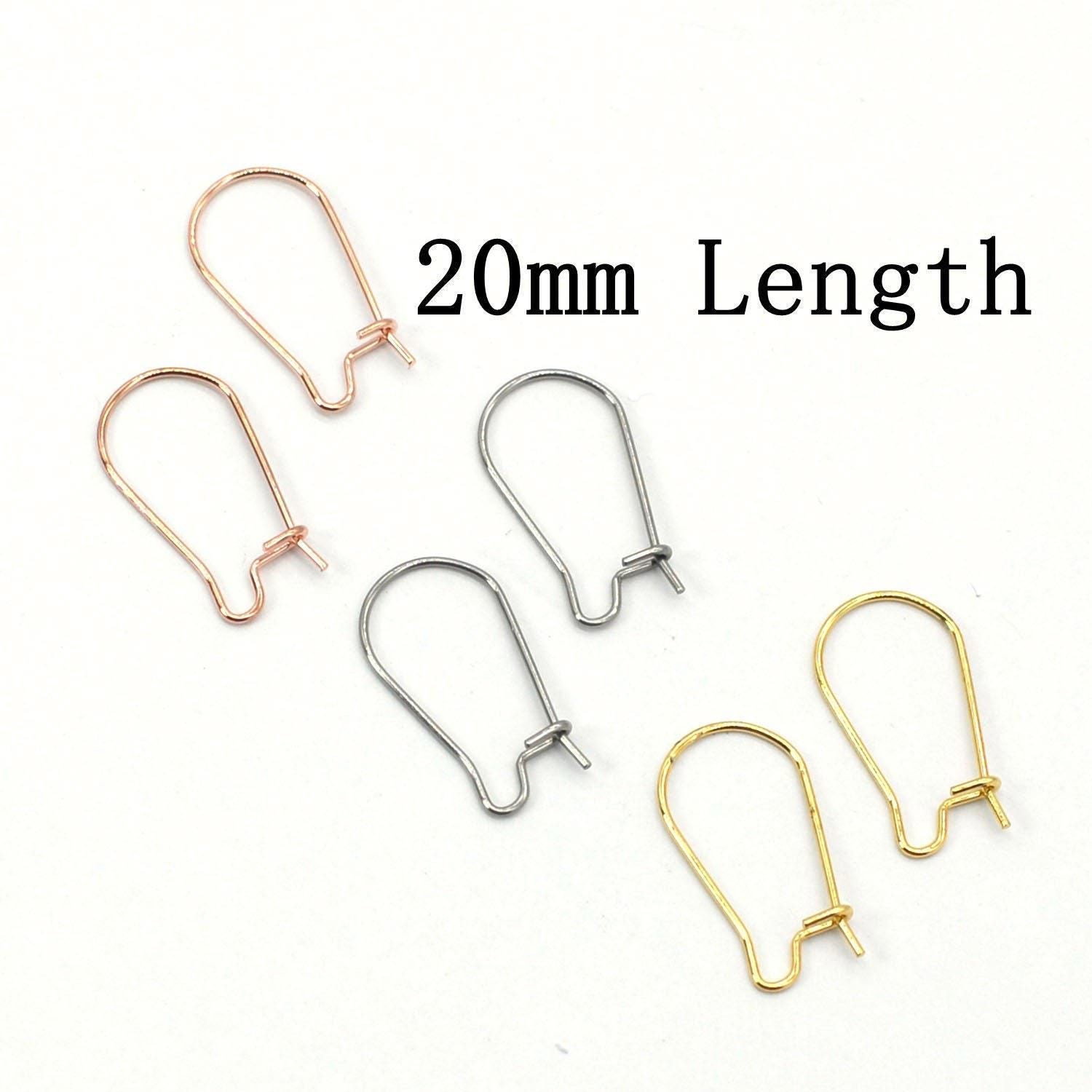 60PCS Stainless Steel Earrings Dangle Hook Wires, Silver/Gold/Rose Gold CES06