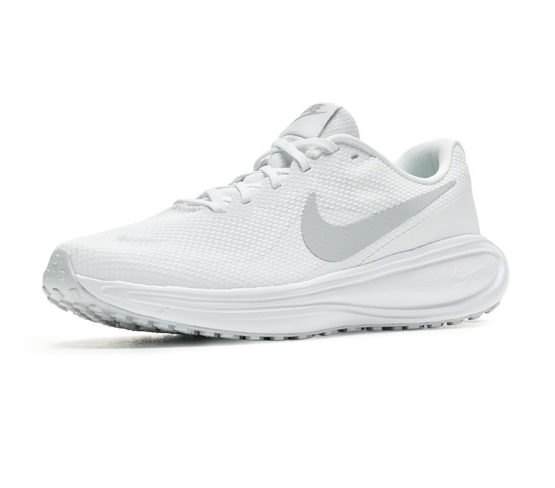 NIKE Mens Size 7.5 Sneakers Athletic Shoes Nike Revolution 8 White Platinum NEW