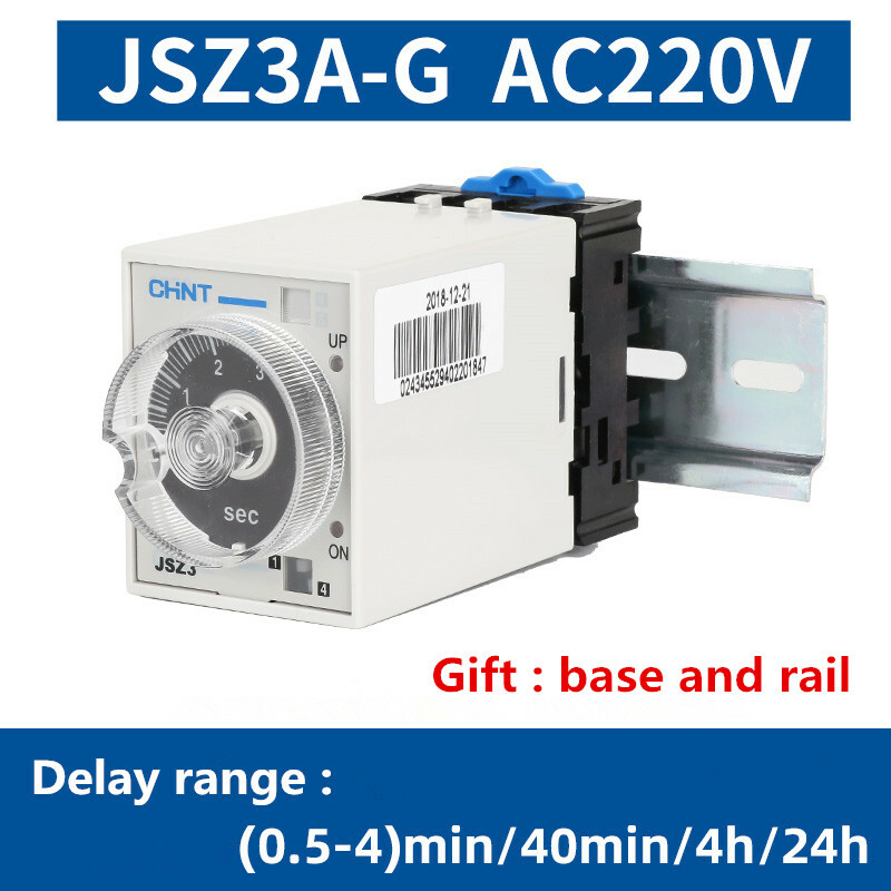 Time delay relay small power-off controller JSZ3A-G 220V 0.5-4min/40min/4h/24h