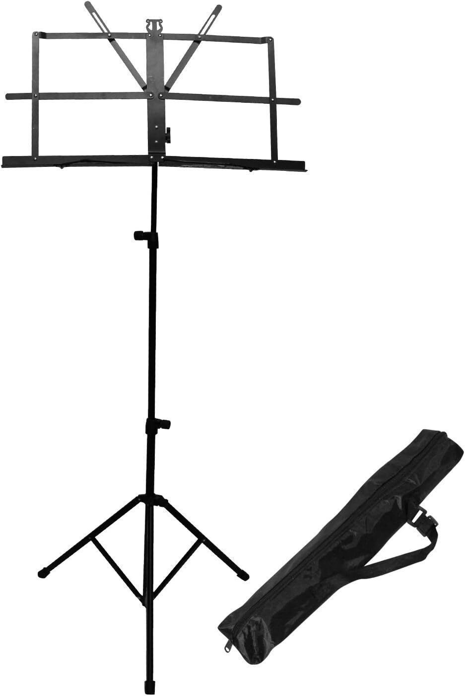 Adjustable Music Stand With Carry Bag Folds For Easy Transport And Storage