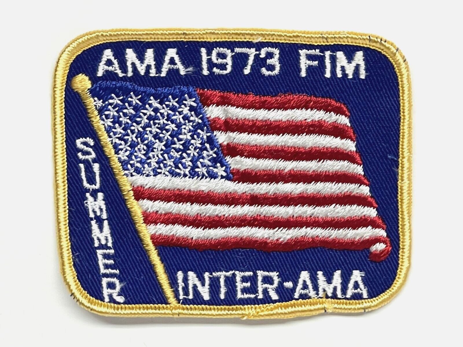 JERSEY PATCH • NOS AMA 1973 FIM Inter-AMA Motocross Vintage MX Husqvarna Honda