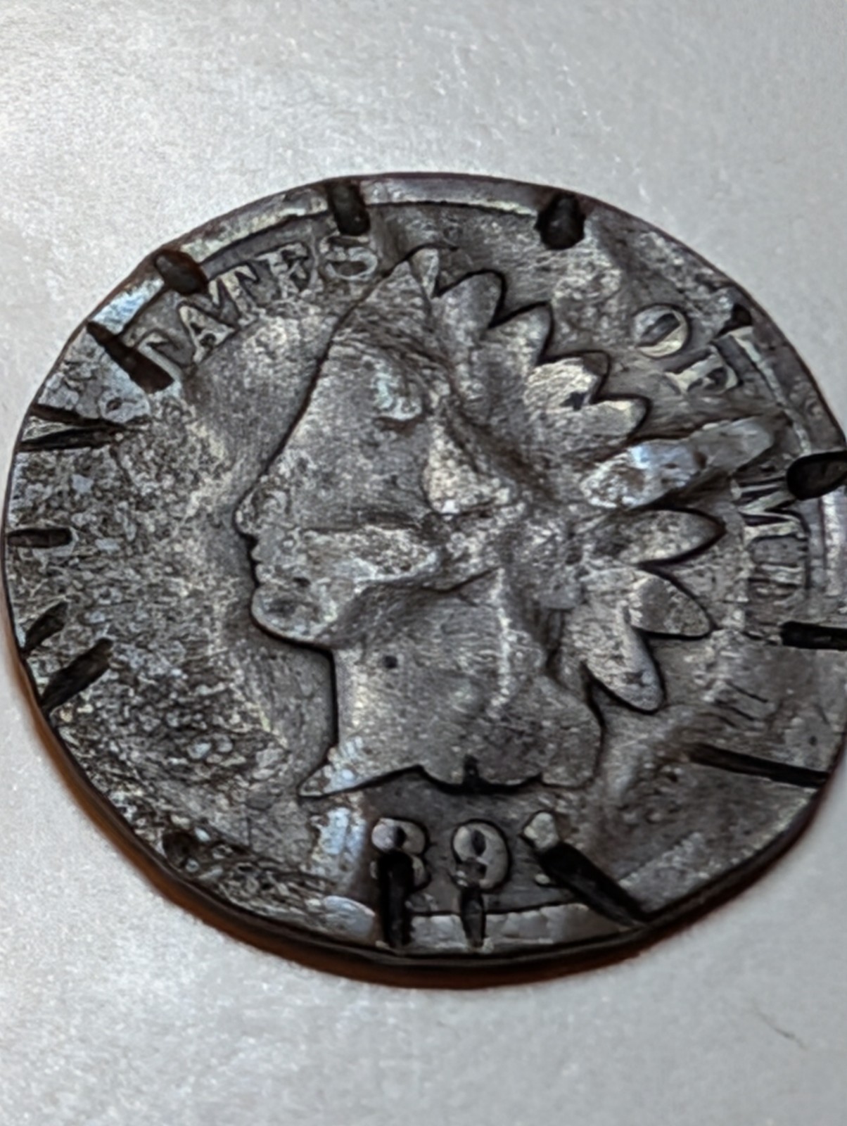 1991. **** Error***** Indian Head Penny     One Of A Kind