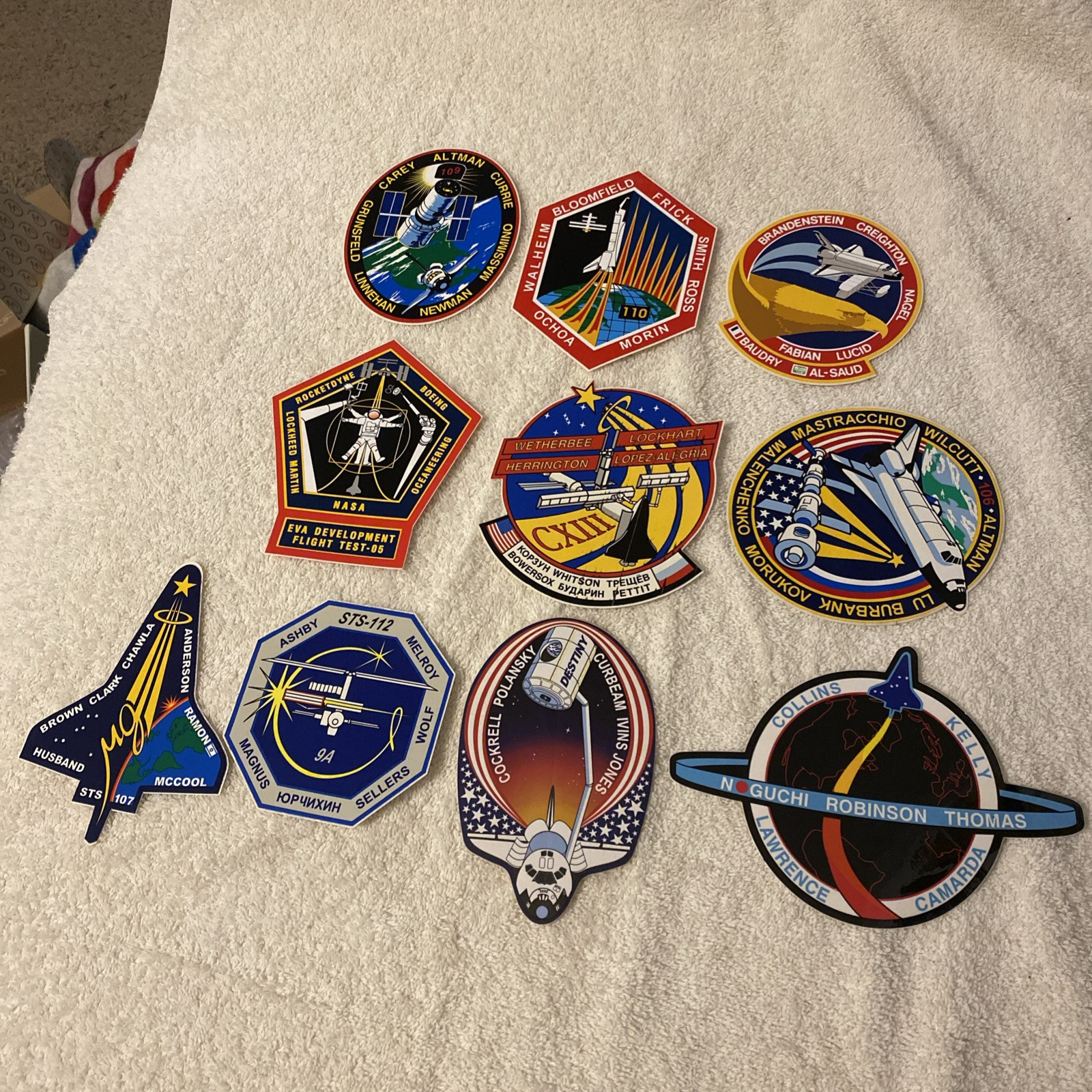 NASA SPACE Program Decal Sticker Lot / 10 Cape Canaveral Shuttle Authentic