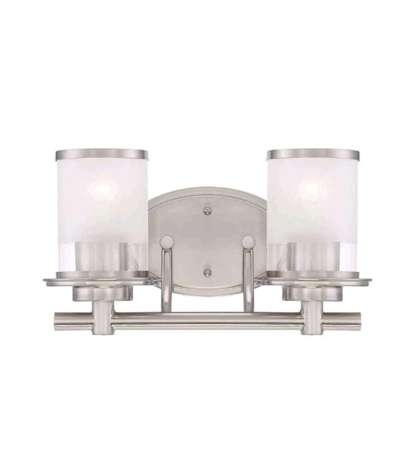 Hampton Bay Truitt 2-Light Brushed Nickel Vanity Light