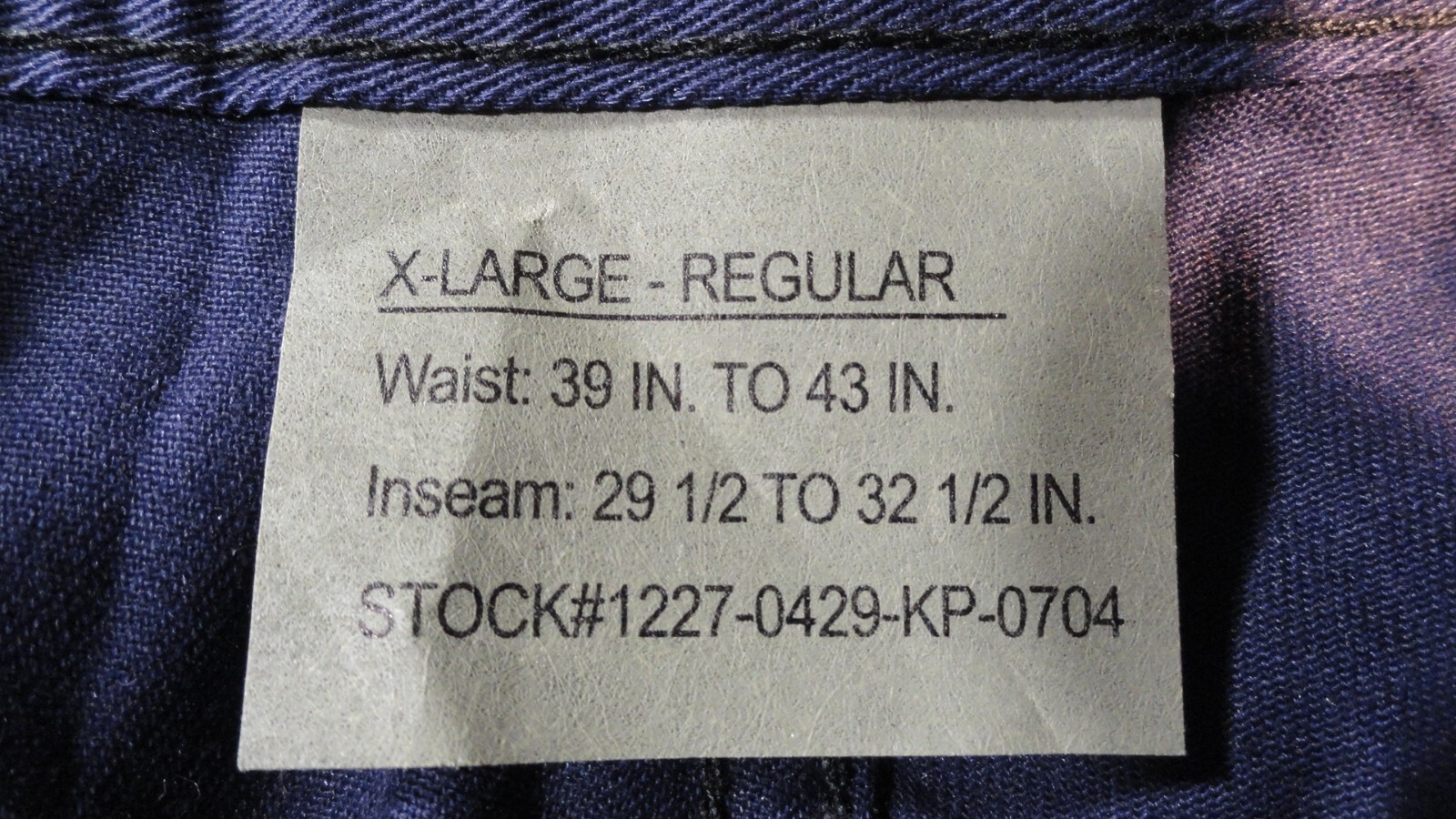 MILITARY BDU DARK BLUE CARGO TACTICAL TROUSER PANTS EXTRA LARGE REGULAR
