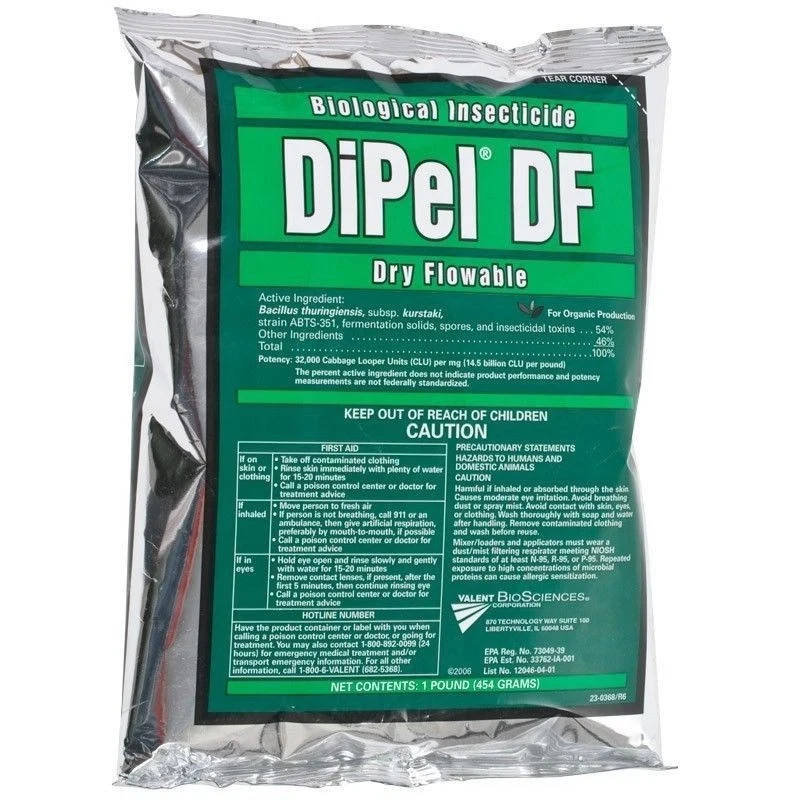 DiPel Biological Insecticide - 1 Pound - OMRI Certified NO SALES: CA
