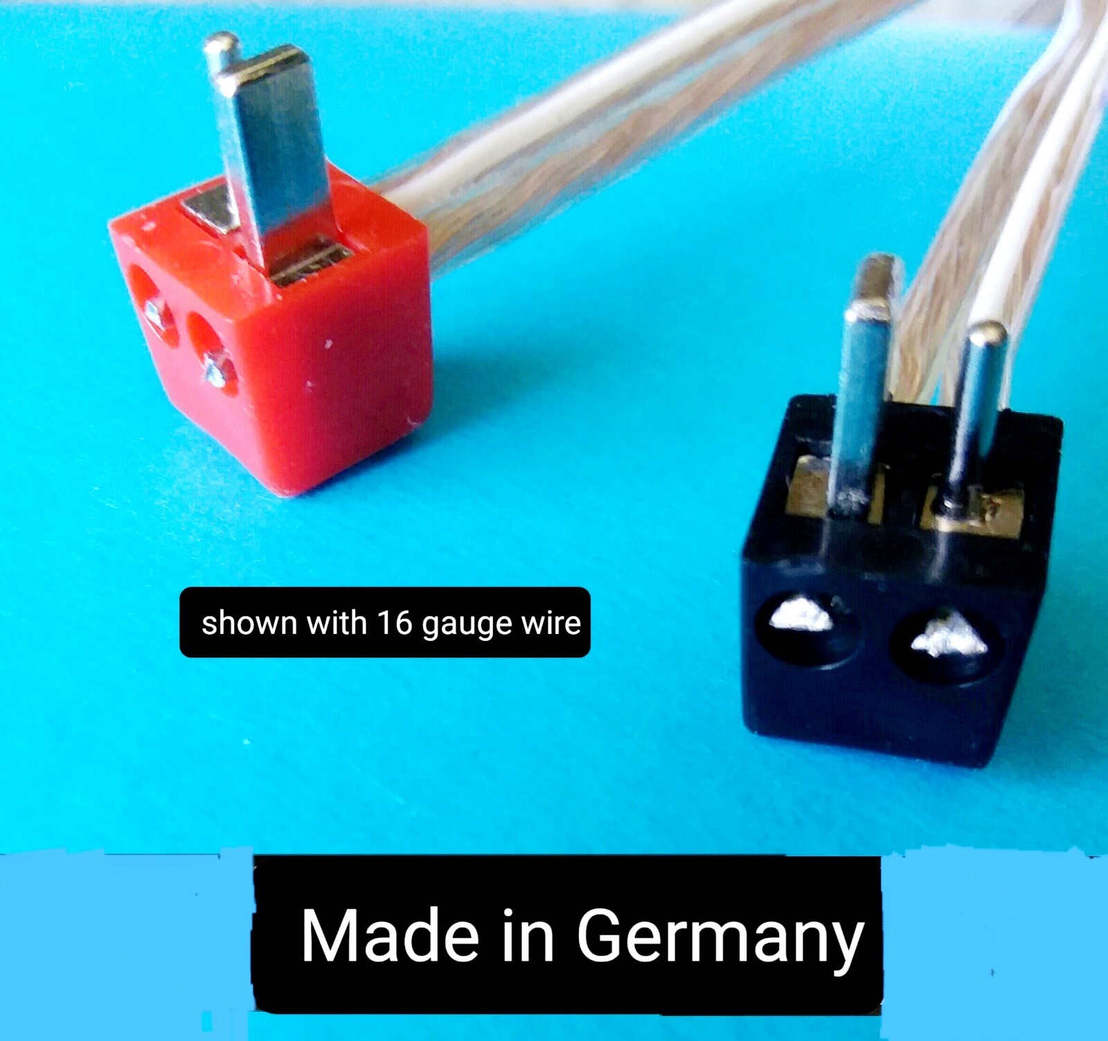German made Small Profile 2 pin Din Male Speaker Plugs Connectors Screw Type