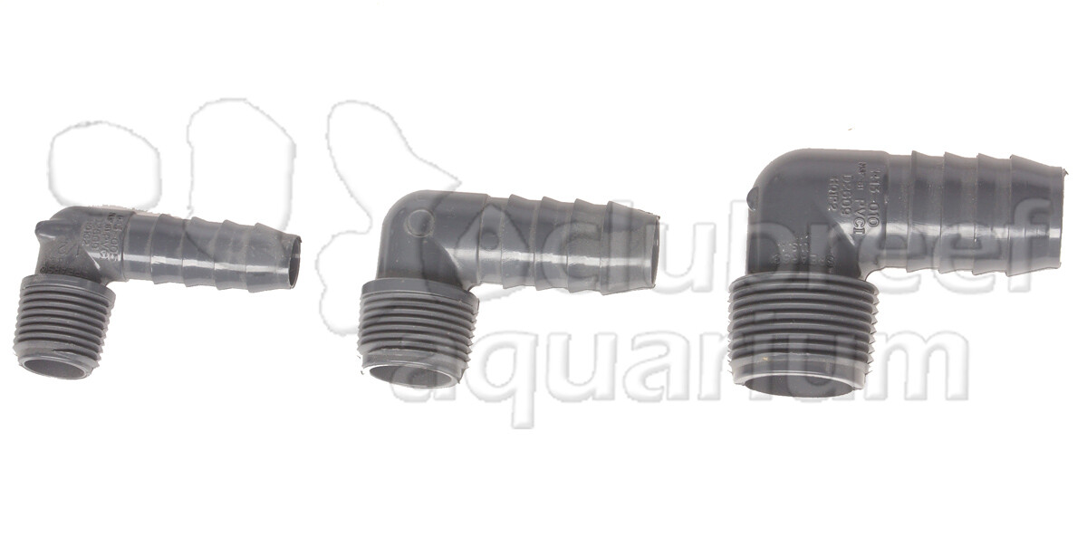 Spears Elbow Male Threaded(MTP) x Barbed Gray Pump Adapter PVCI 1/2", 3/4" or 1"