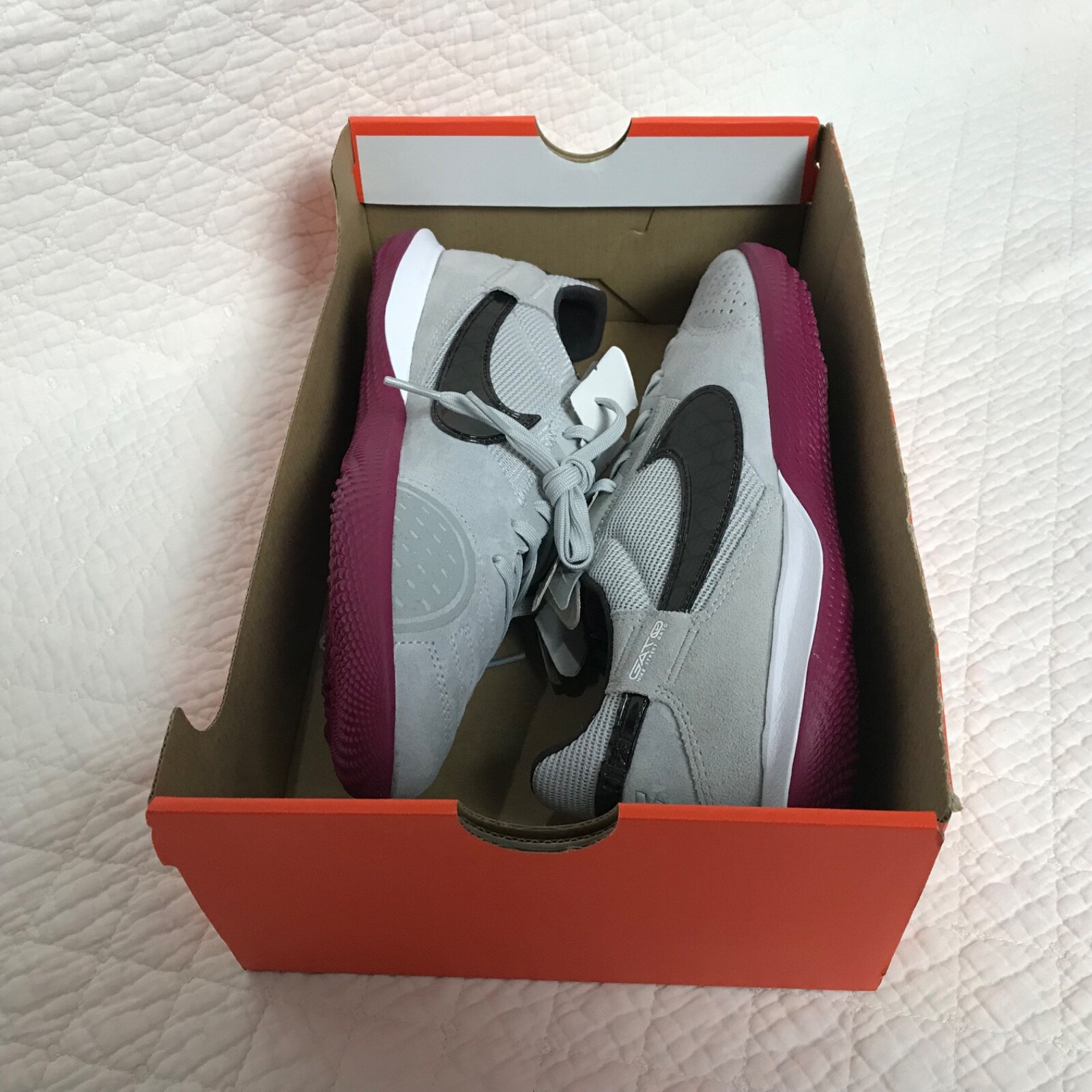 Nike Streetgato Indoor Soccer Shoes Mens SZ 8.5 Gray Fog DC8466-021 NWOB