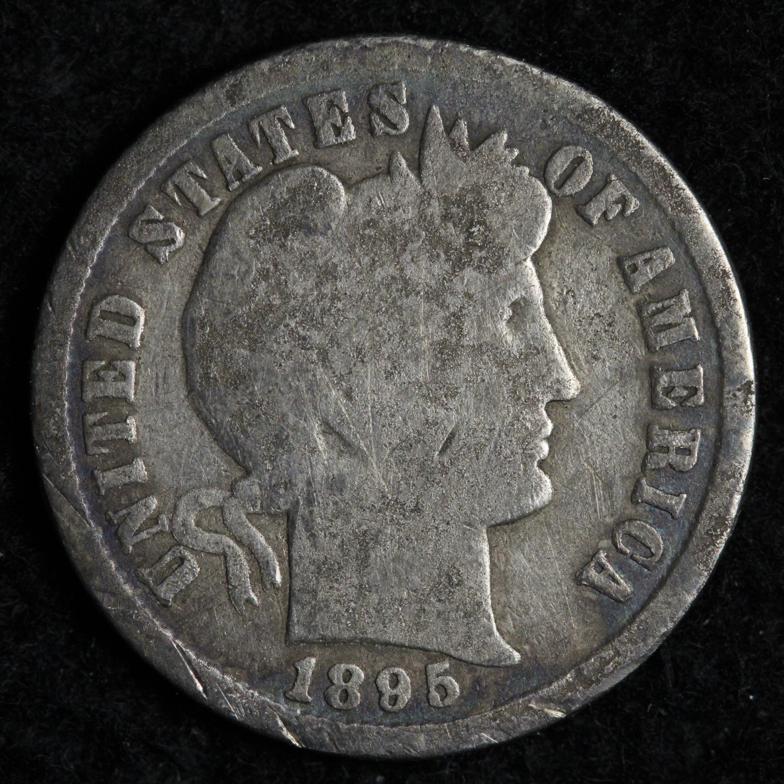 1895-S Barber Silver Dime VG E250 DSEU