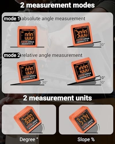 Digital Angle Finder Gauge Magnetic Level Tool LCD Protractor for Woodworking