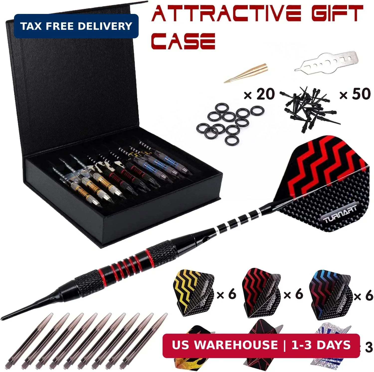Darts Plastic Tip - Professional Soft Tip Darts Set for Electronic Dartb
