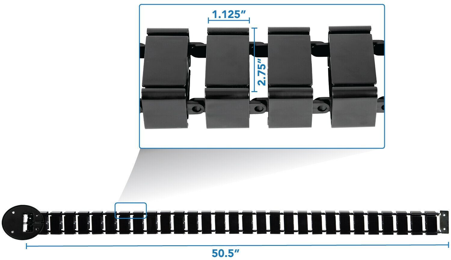Mount-It! Cable Management Spine, 50 Inch Long Modular Wire Management Tray