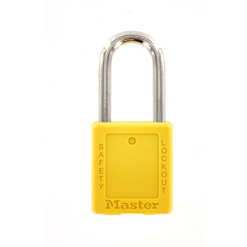 MasterLock 410YELLOW 1-1/2" x 1-3/4" #410 Safety Lockout Padlock, Yellow