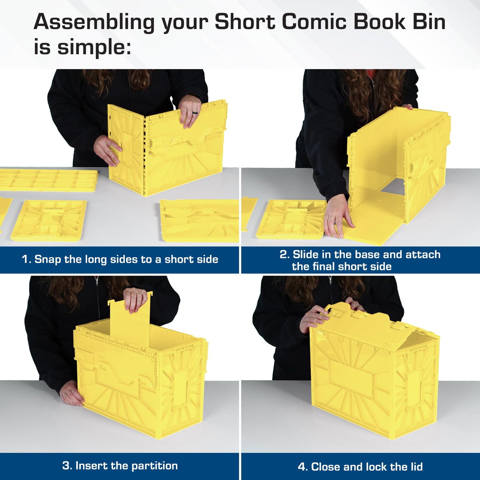 Bcw Short Comic Book Bin Holds 150 Comics Stackable Plastic Storage Acid-Free
