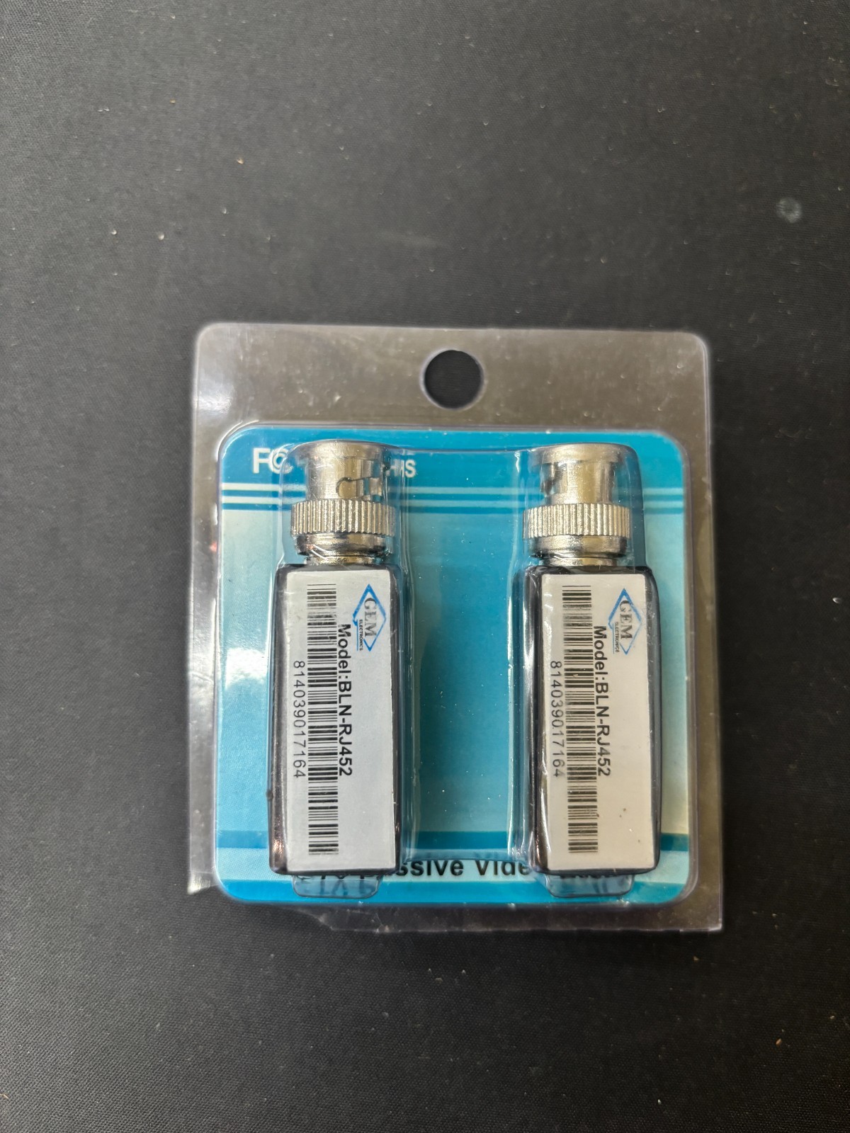 New Gem Electronics CCTV  Passive Video Balun 1000ft Model BLN-RJ452