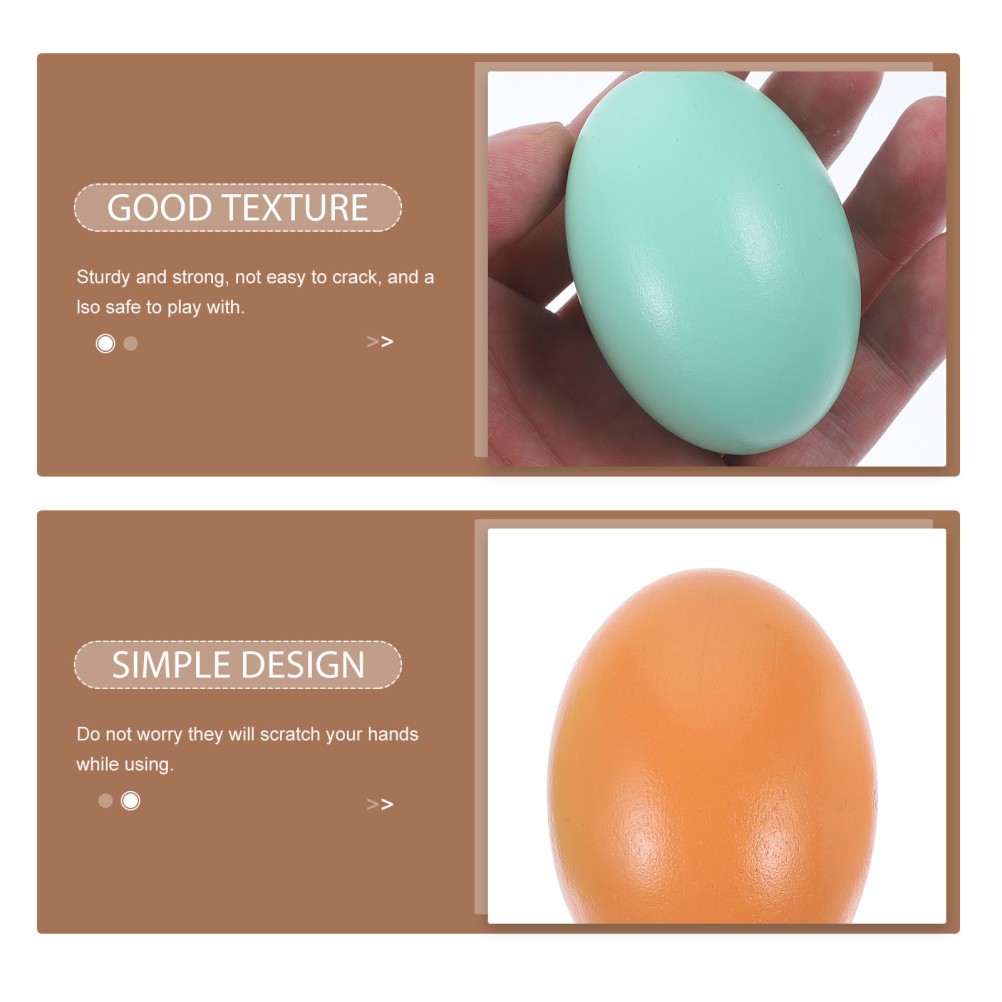 3 Pcs Egg Decors Unfinished Artificial Eggs for Craft Decorating Toy