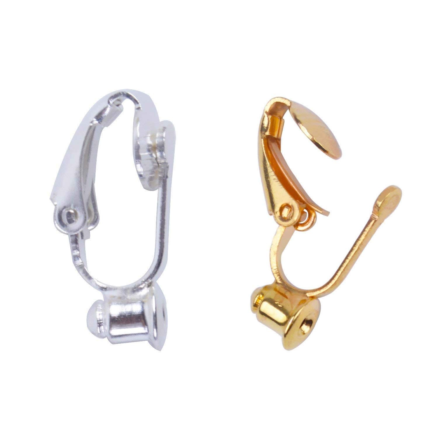 BronaGrand 20 Pieces Earring Clip Backs Clip-on Earring Converter Components ...
