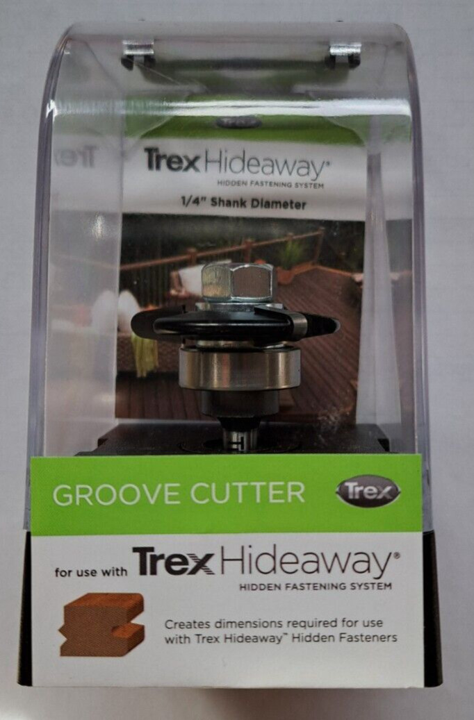 TREX GROOVE CUTTER ROUTER BIT TREX HIDEAWAY 1/4" SHANK DIAMETER