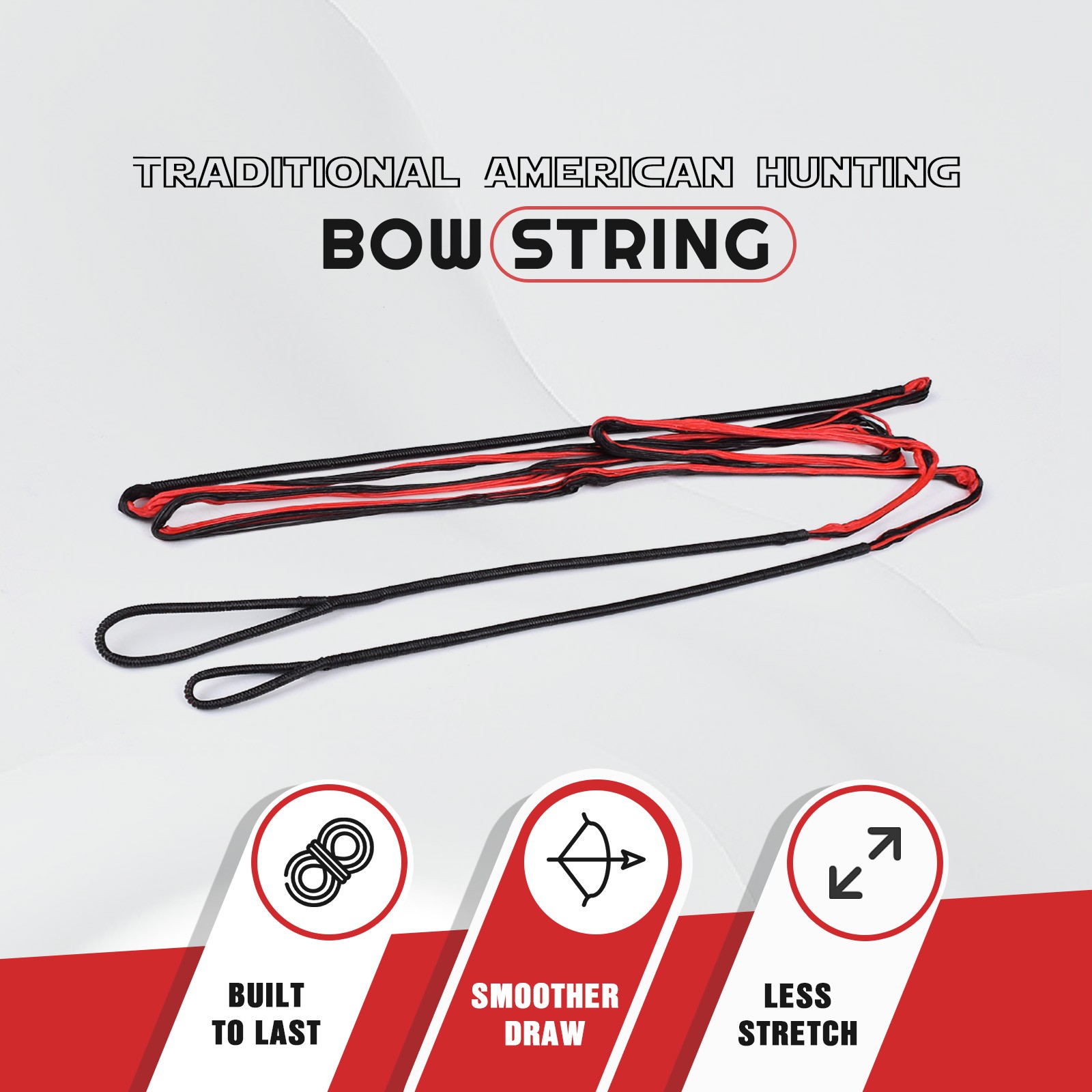 Replacement Bowstring 56-62" for Traditional Longbow Recurve Bow Hunting Target