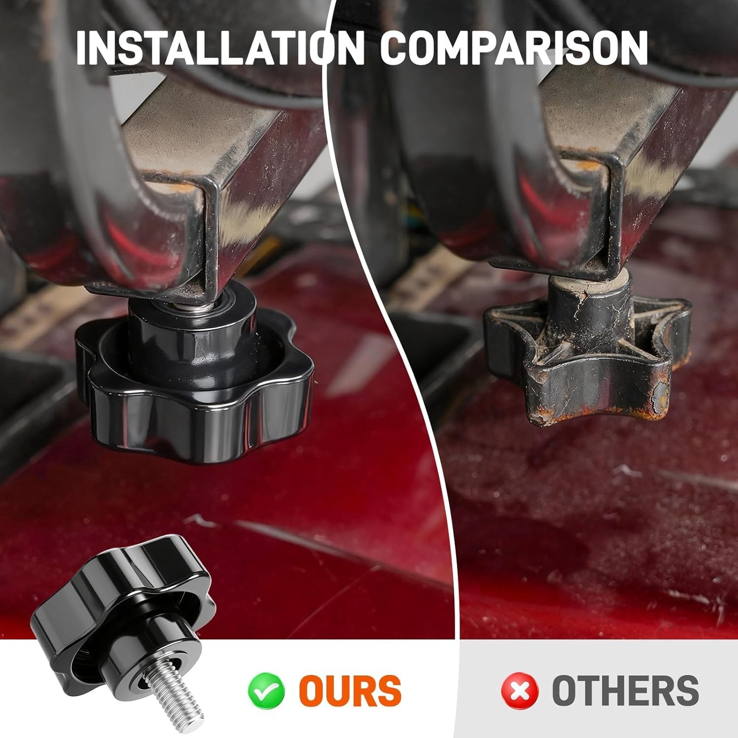 Lightweight Replacement Arm Adjustment Knobs for Mobility Scooter Comfort