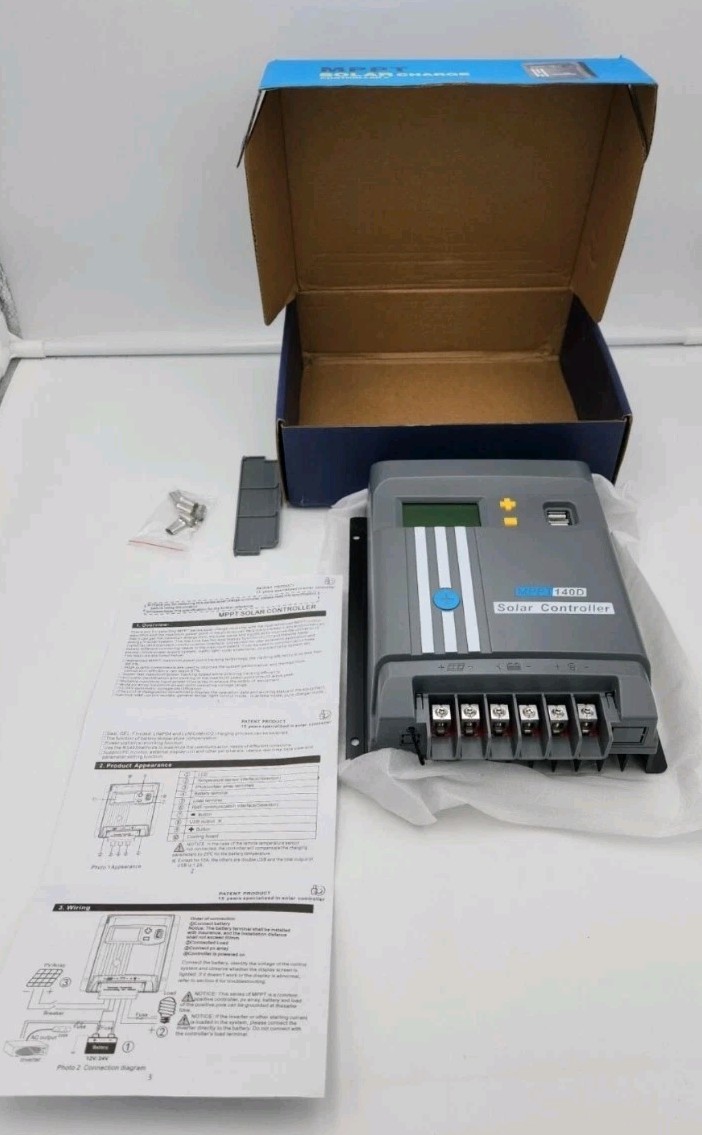 MPPT Solar Charge Controller 40A 12/24V LCD Remote New