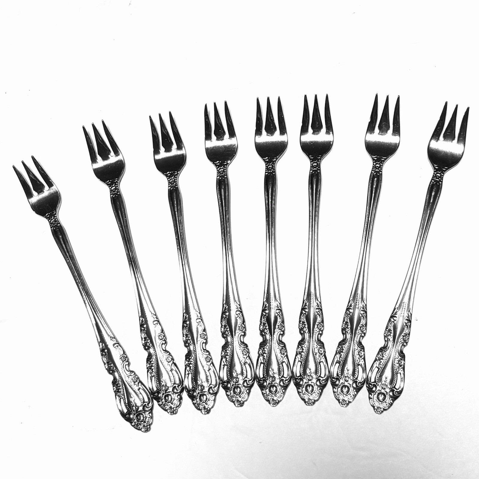 Imperial Stainless Chalmette Cocktail Seafood Forks Lot Of 8