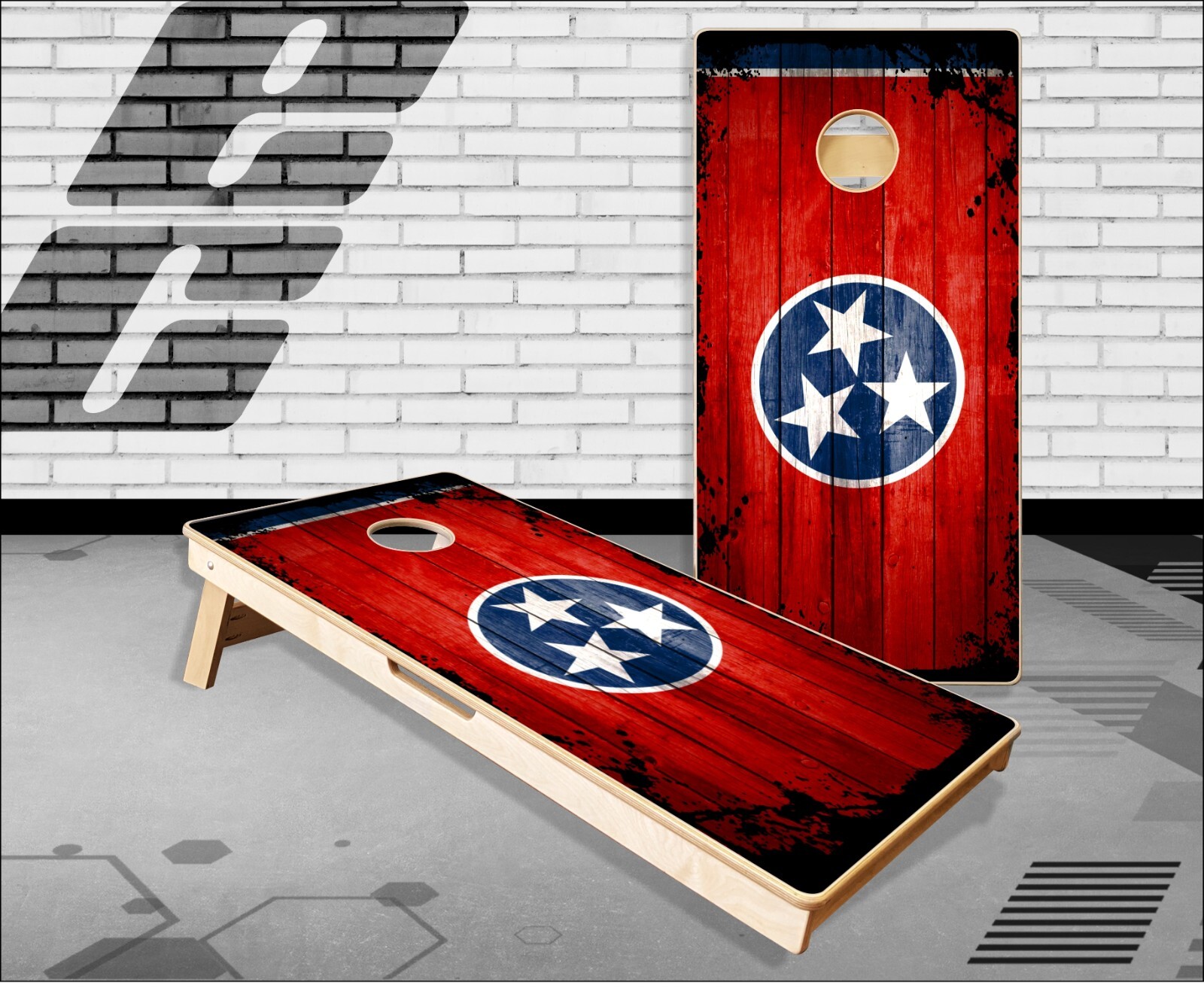 Tennessee Flag Wood Cornhole Boards Bean Bag Toss Game
