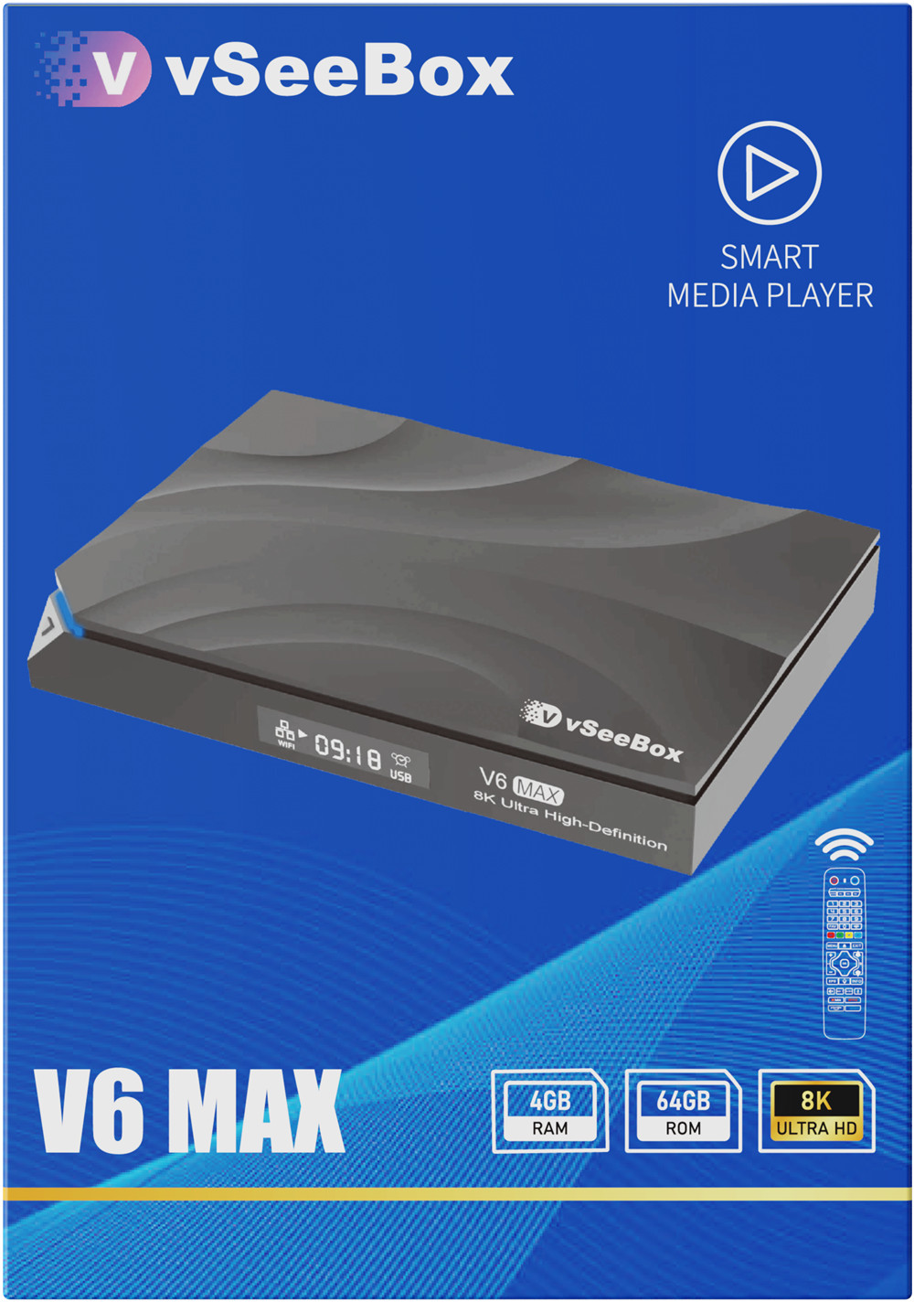 vSeeBox V6 Max Android Streaming Box – Authorized, Fast Same-Day Ship