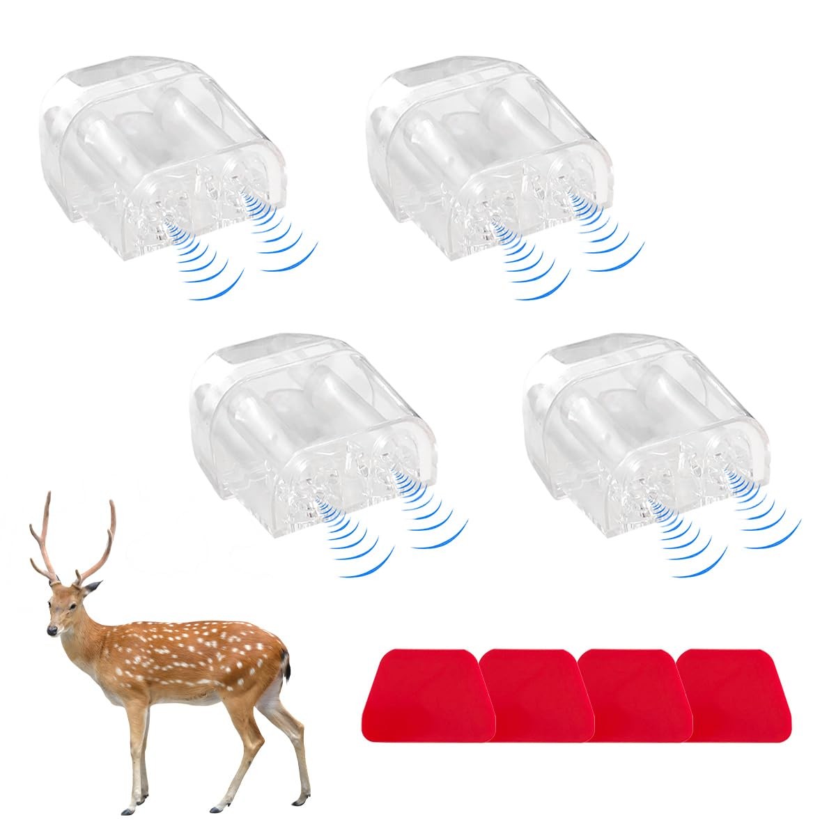 4Pcs Deer Whistles Animal Alert Device Warning Whistles for Car Truck Motorcycle