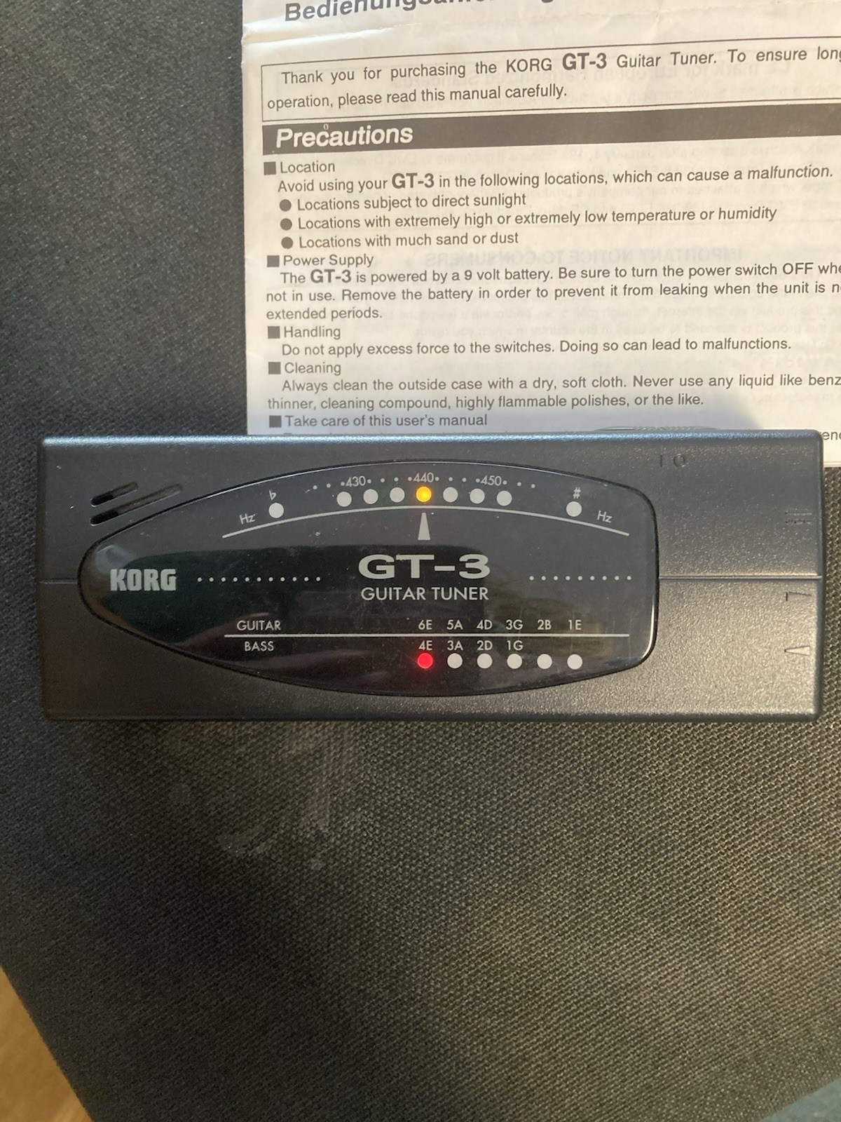 Korg GT-3 guitar tuner