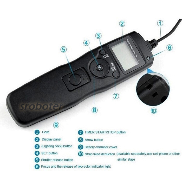 Timer Remote Shutter Release For Nikon with 10-Pin Connection D810 D850 Camera