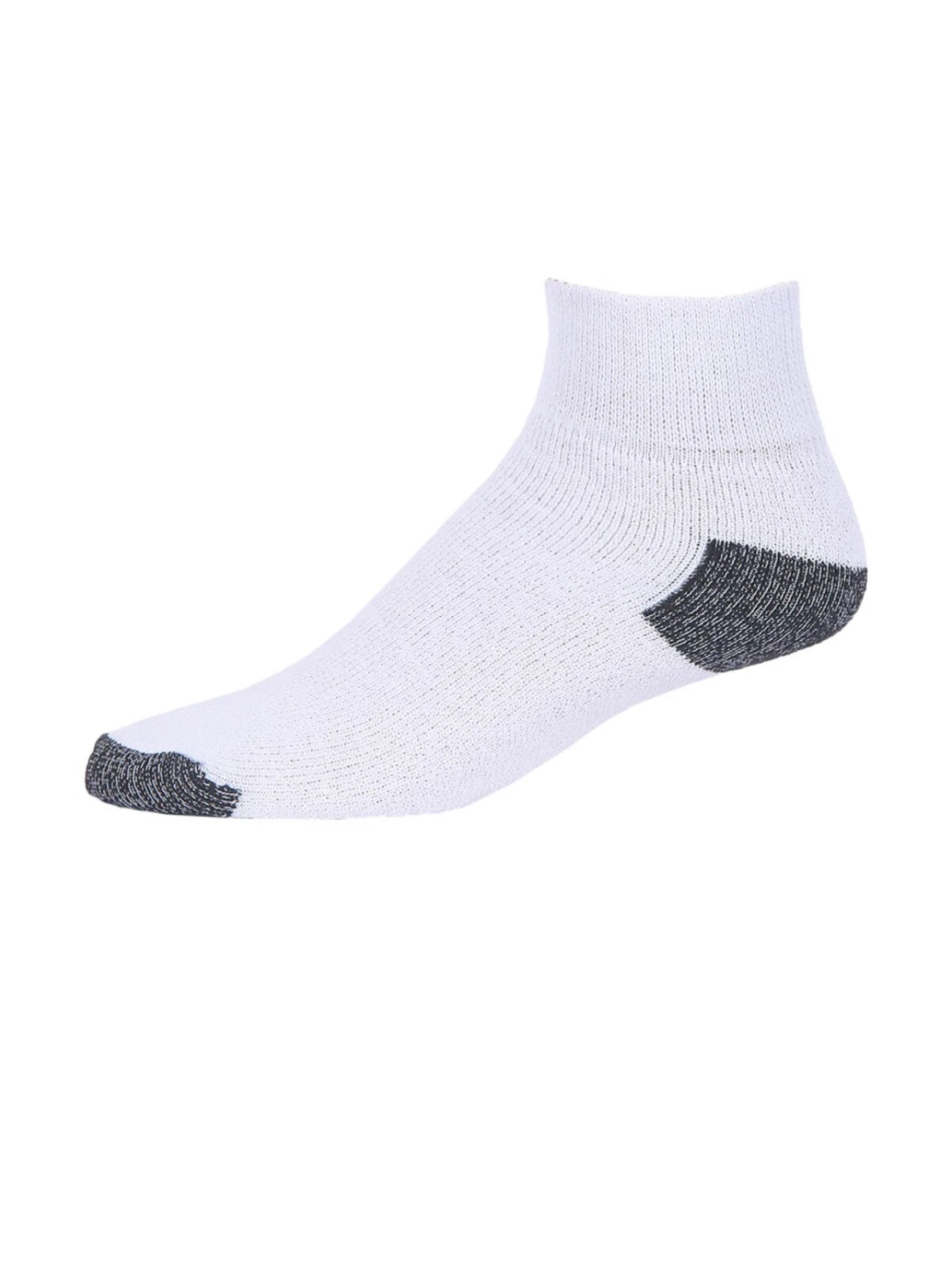 New Men's 12 Pairs Sports White Gray Ankle Quarter Crew Socks Cotton Size 10-13