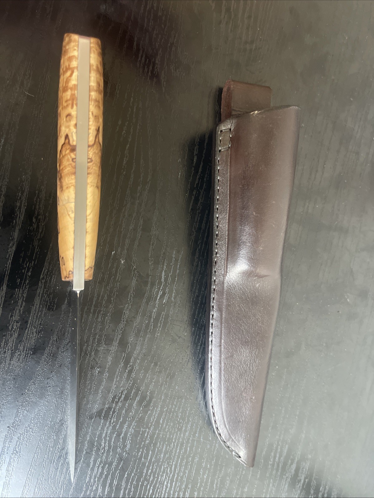 malanika puukko Elmax Full Tang Maple Burl