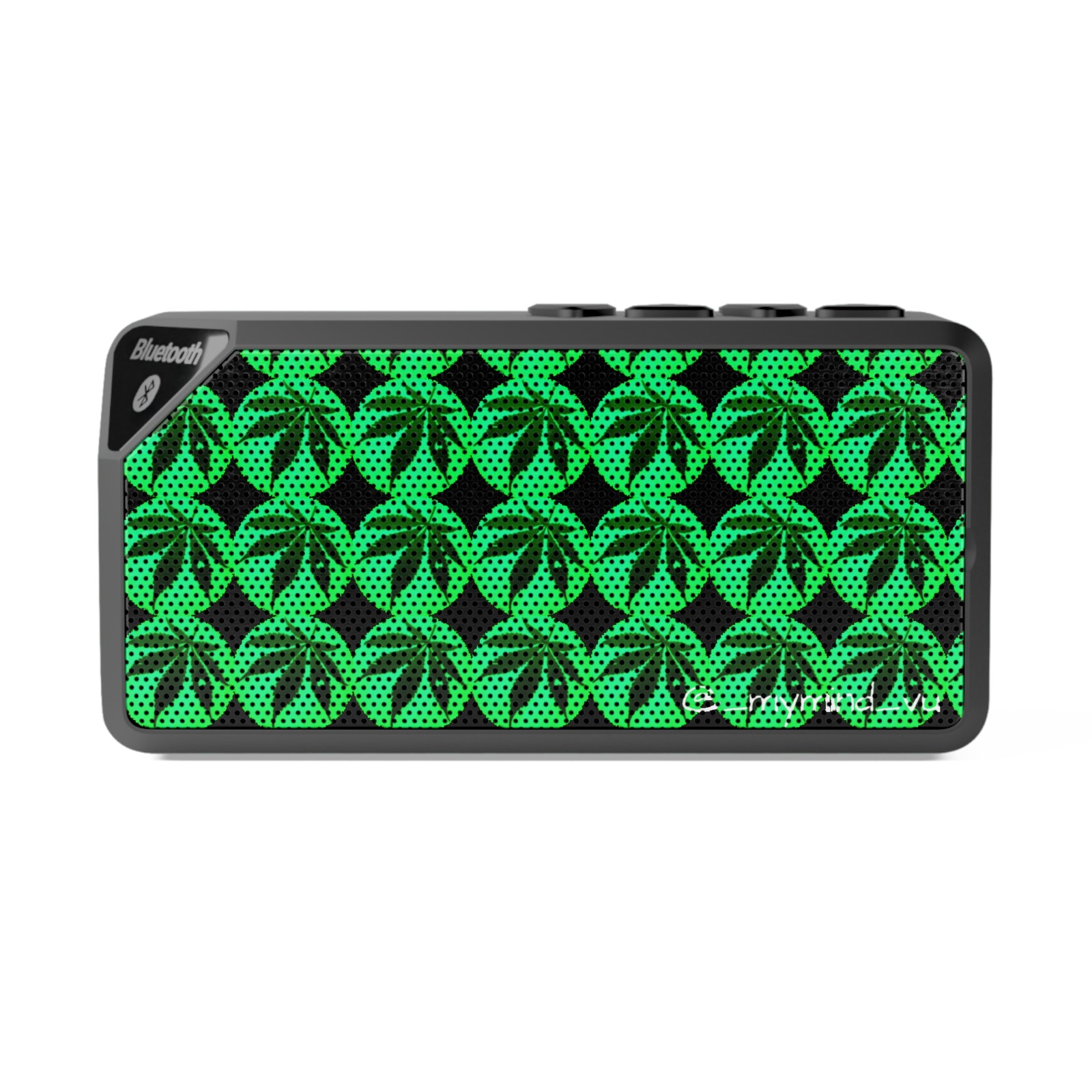Bluetooth Speaker, Cannabis Heart New Mexico Artist Design, Music Lover Gift,