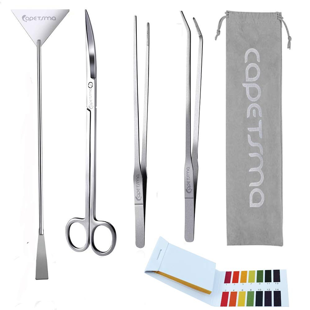 Aquascape Long Stainless Steel Plant Tools Set - Aquarium Tweezers, Scissors,...