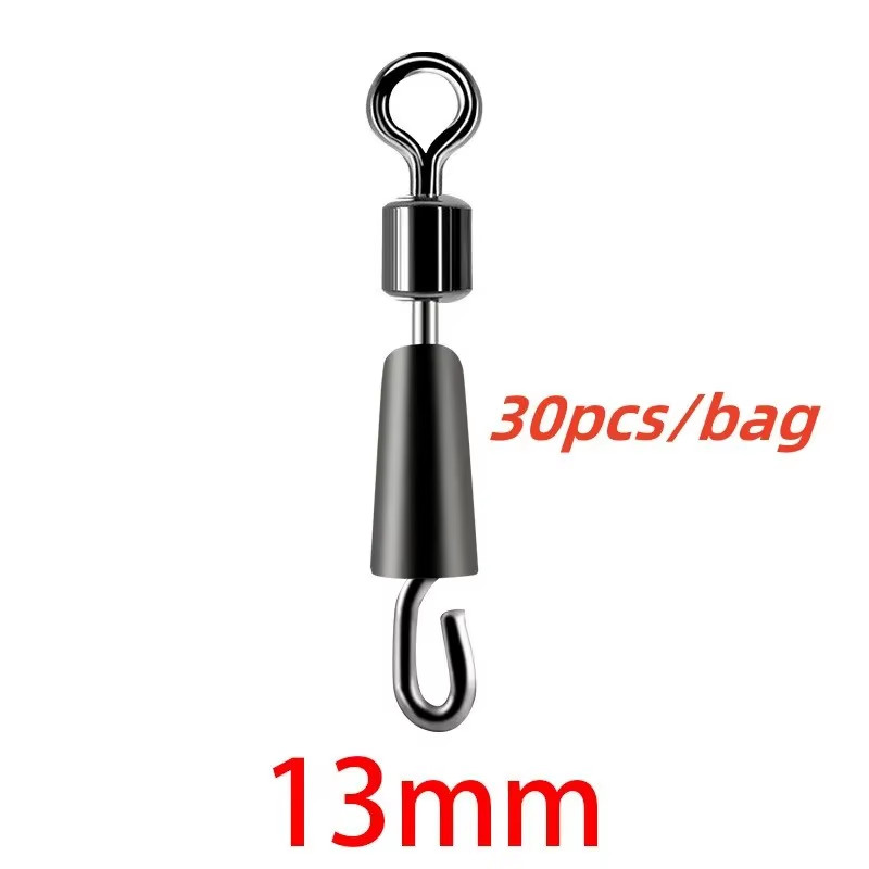30/50PCS Bearing Swivels Ball Bearing Swivel Solid Rings Fishing Connector Ocean
