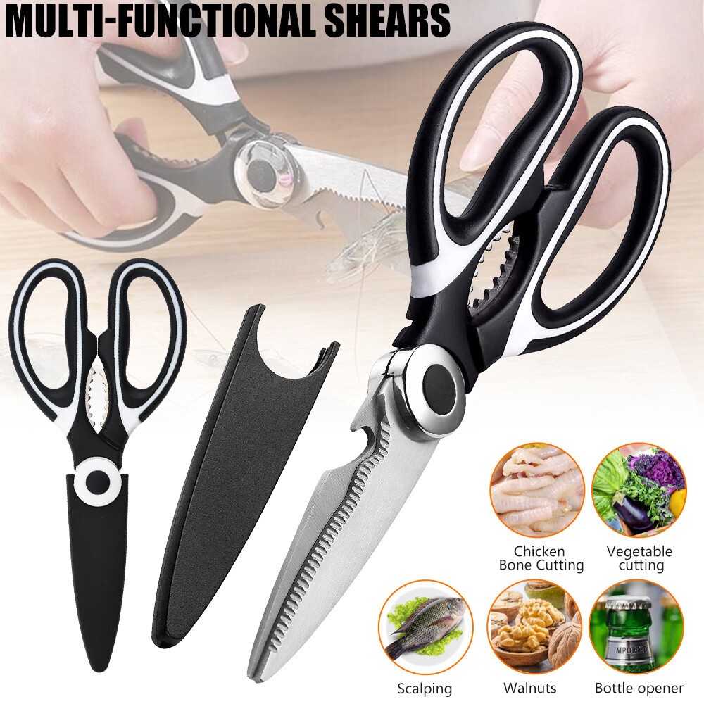 1PC Heavy Duty Poultry Shears Kitchen Scissors Meat Bone Cutting Stainless Steel