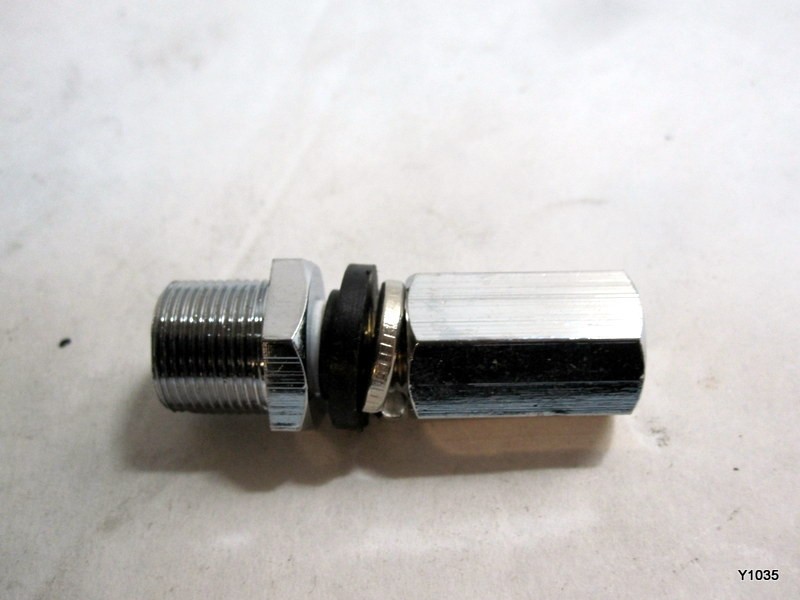 3pc Chrome Plated Brass SO-239 Stud Mount