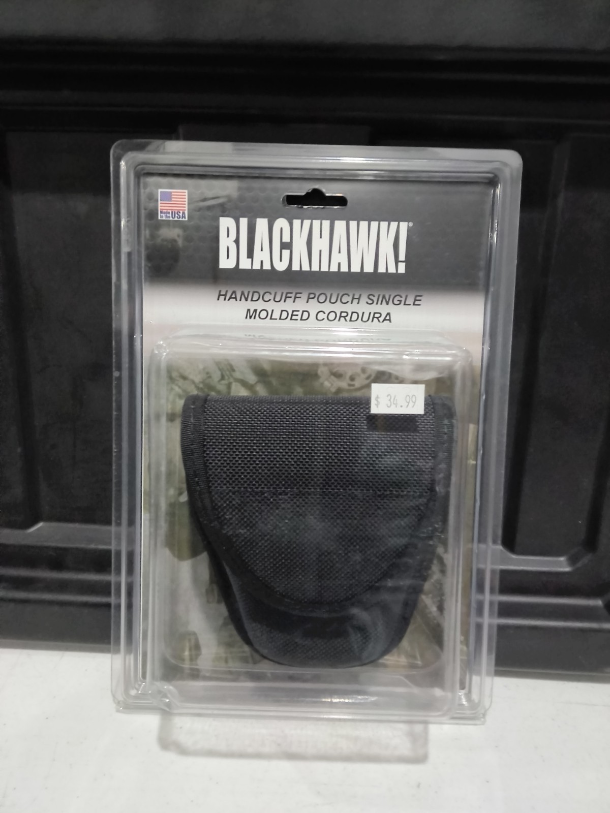 New Blackhawk Single Handcuff Pouch, Molded Cordura, Blk, 44A100BK