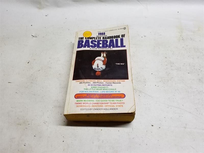 1988 The Complete Handbook of Baseball 18th Edition - Edited by Zander Hollander