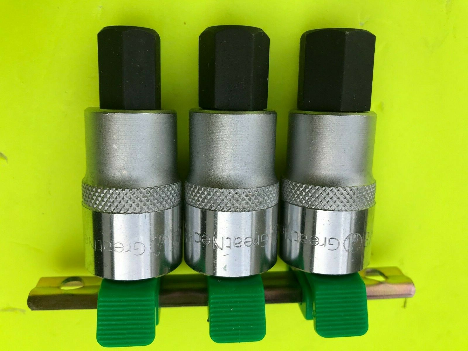 Great Neck 1/2-Inch Drive 3-Piece SAE Large Hex Bit Socket Set 1/2", 9/16", 5/8"