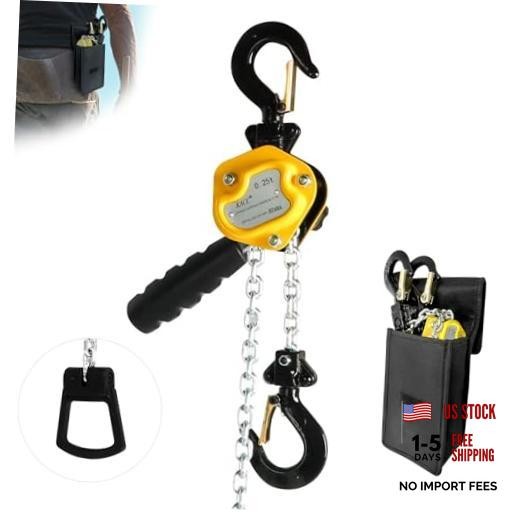 550LBS Manual Lever Chain Hoist Mini Puller 1/4 Ton Capacity | 550LBS 10FT